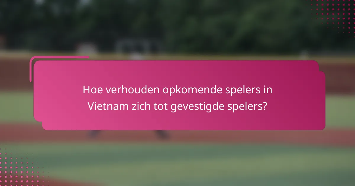Hoe verhouden opkomende spelers in Vietnam zich tot gevestigde spelers?